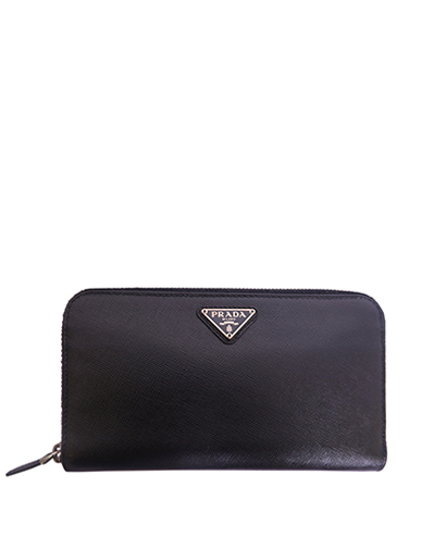 Prada Saffiano Zippy Wallet, front view